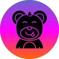 Tongue Glyph Gradient Circle Icon vector