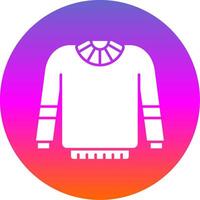 Sweater Glyph Gradient Circle Icon vector