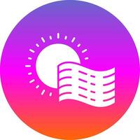 Fog Glyph Gradient Circle Icon vector