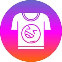 Tee Glyph Gradient Circle Icon vector