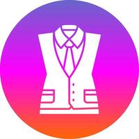 Waistcoat Glyph Gradient Circle Icon vector