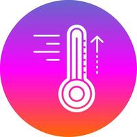 Hot Glyph Gradient Circle Icon vector