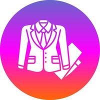 Business suit Glyph Gradient Circle Icon vector