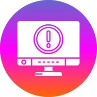 Error Glyph Gradient Circle Icon vector