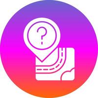 Question Glyph Gradient Circle Icon vector