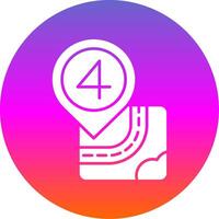 Four Glyph Gradient Circle Icon vector