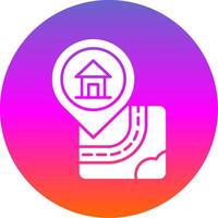 Home Glyph Gradient Circle Icon vector