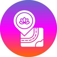 Meditation Glyph Gradient Circle Icon vector