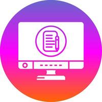 Edit Glyph Gradient Circle Icon vector