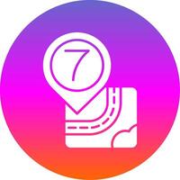 Seven Glyph Gradient Circle Icon vector