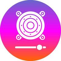 Speaker Glyph Gradient Circle Icon vector