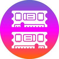 Ram Glyph Gradient Circle Icon vector