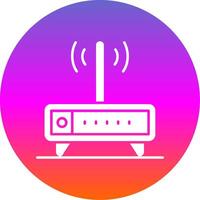 Modem Glyph Gradient Circle Icon vector