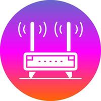 Router Glyph Gradient Circle Icon vector