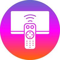 Remote Glyph Gradient Circle Icon vector