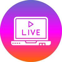 Live Glyph Gradient Circle Icon vector