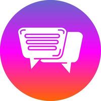 Message Glyph Gradient Circle Icon vector