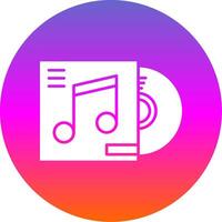 Cd cover Glyph Gradient Circle Icon vector