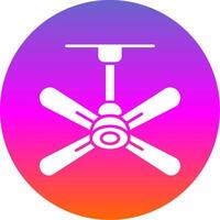Fan Glyph Gradient Circle Icon vector