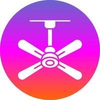 Fan Glyph Gradient Circle Icon vector