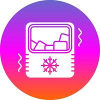 Ice maker Glyph Gradient Circle Icon vector