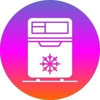 Refrigerator Glyph Gradient Circle Icon vector