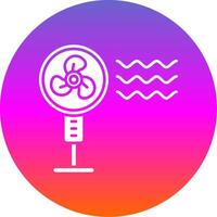 Pedestal fan Glyph Gradient Circle Icon vector