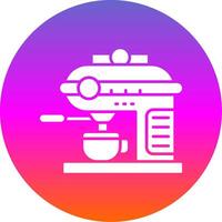 Coffee machine Glyph Gradient Circle Icon vector