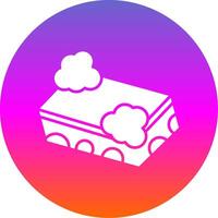 Sponge Glyph Gradient Circle Icon vector