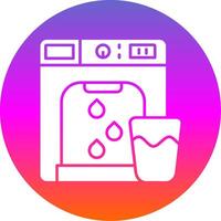 Dispenser Glyph Gradient Circle Icon vector