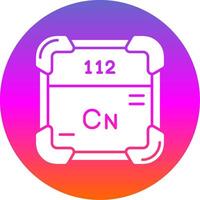 Copernicium Glyph Gradient Circle Icon vector