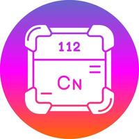 Copernicium Glyph Gradient Circle Icon vector