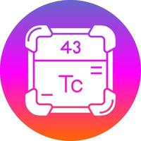 Technetium Glyph Gradient Circle Icon vector