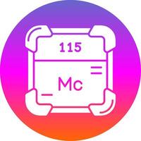 Moscovium Glyph Gradient Circle Icon vector