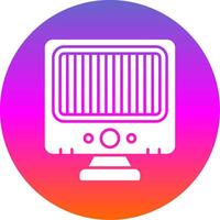 Heater Glyph Gradient Circle Icon vector