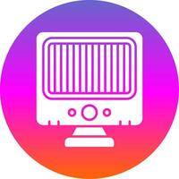 Heater Glyph Gradient Circle Icon vector