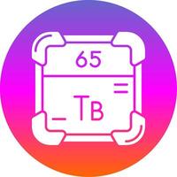 Terbium Glyph Gradient Circle Icon vector