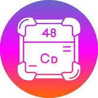 Cadmium Glyph Gradient Circle Icon vector