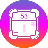 Iodine Glyph Gradient Circle Icon vector