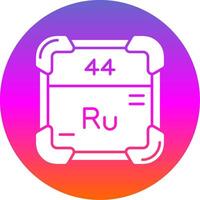 Ruthenium Glyph Gradient Circle Icon vector