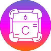 Carbon Glyph Gradient Circle Icon vector