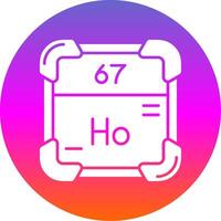 Holmium Glyph Gradient Circle Icon vector