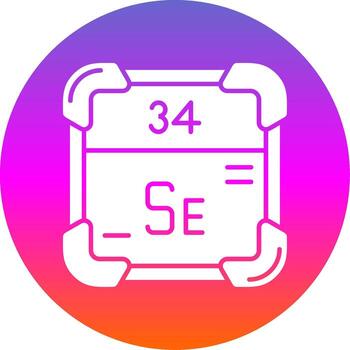 Selenium Glyph Gradient Circle Icon vector