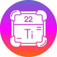 Titanium Glyph Gradient Circle Icon vector