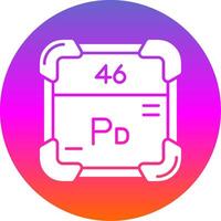 Palladium Glyph Gradient Circle Icon vector