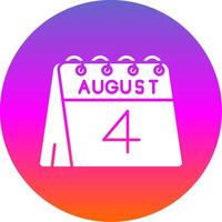 4th of August Glyph Gradient Circle Icon vector