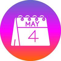 4th of May Glyph Gradient Circle Icon vector