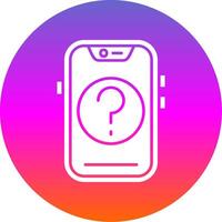 Question Glyph Gradient Circle Icon vector