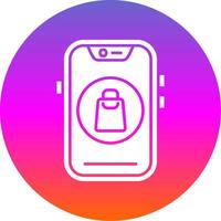 Shopping Glyph Gradient Circle Icon vector