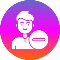 Remove Glyph Gradient Circle Icon vector